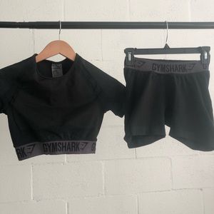 Gymshark black two piece work out set